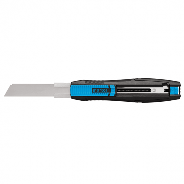 סכין בטיחות עם מנגנון נסיגה, להב 8 ס"מ ארוך ואפשרות נעילה