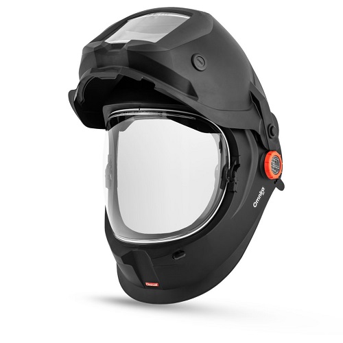 מסיכת ריתוך מתכהה עם מערכת נשימה CleanAIR Omnira COMBI air
